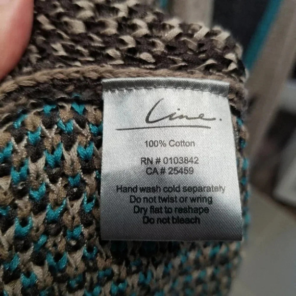 LINE the label aztec  woven cotton drape open front cardigan M - Picture 10 of 10